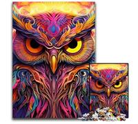 Rompecabezas de 1000 Piezas de búho Rosa, desafiante Rompecabezas para Adolescentes, Juego Interactivo Divertido para Toda la Familia, 50x75cm/19,68x29,52 Pulgadas