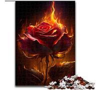 Rompecabezas de 1000 Piezas de Burning Rose, tamaño 26x38cm, decoración del hogar, cumpleaños, festividades y Regalos.