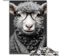 Rompecabezas de 1000 Piezas de Burro con Gafas, de Madera, 26x38cm, Ideal para familias, a Partir de 14 años