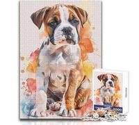 Rompecabezas de 1000 Piezas de Caballero Bulldog Americano, Juguete, Juego Intelectual, Aprendizaje, Educativo, Regalo de Amigo Secreto, tamaño 38x52cm