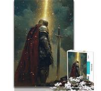 Rompecabezas de 1000 Piezas de Caballero Majestuoso Medieval para Adolescentes y Adultos Un Juego desafiante Ideal para Regalar a Toda la Familia (38x26cm)