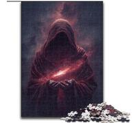Rompecabezas de 1000 Piezas de Caballero Misterioso para Adultos Juego de Actividades Familiares, decoración del hogar (tamaño 26x38cm)