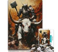 Rompecabezas de 1000 Piezas de Caballero y Toro para Adolescentes Un Juego desafiante Ideal para Regalar a Toda la Familia (50x75cm)