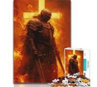 Rompecabezas de 1000 Piezas de Caballeros Medievales para Adolescentes 1000 Piezas para Adultos y Adolescentes Noches de Juegos Juguete Colorido para Regalar en casa 50x75cm