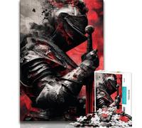 Rompecabezas de 1000 Piezas de Caballeros Medievales para Adultos y Adolescentes Alivia el estrés y Pasa el Tiempo en casa Incluye póster y Hoja de Trivia a Juego 38x26cm