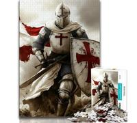 Rompecabezas de 1000 Piezas de Caballeros Medievales para Adultos y Adolescentes Juguetes educativos Juegos antiestrés colección de Artistas Bellas Artes 50x75cm