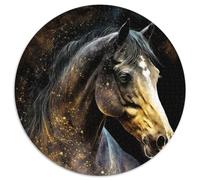 Rompecabezas de 1000 Piezas de Caballo Dorado Juego Decorativo DIY Que desafía tu Mente Juguete Interactivo Familiar 1000 Piezas (67,5x67,5cm)