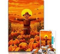 Rompecabezas de 1000 Piezas de Calabaza y espantapájaros para Adultos y Adolescentes Juguetes educativos Juegos antiestrés colección de Artistas Bellas Artes 26x38cm