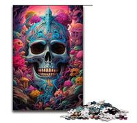 Rompecabezas de 1000 Piezas de Calavera con Casco para Adultos Divertido Juego Familiar para aliviar el estrés desafío difícil 75 x 50 cm