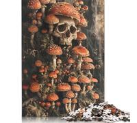 Rompecabezas de 1000 Piezas de Calavera, Hongos y Muerte, Juguete Educativo, decoración Familiar, desafiante para Adultos (75 x 50 cm)
