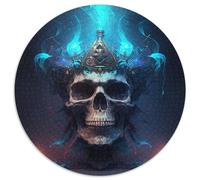 Rompecabezas de 1000 Piezas de Calavera Redonda para Adultos, diseño intrincado para Adolescentes, decoración DIY y diversión para estimular el Cerebro, 67,5 x 67,5 cm