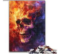 Rompecabezas de 1000 Piezas de Calaveras de Colores de Madera, Divertido Rompecabezas para el hogar, 50x75cm, Ideal para Decorar y desafiar el Cerebro