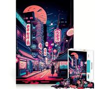 Rompecabezas de 1000 Piezas de Calles japonesas de Tokio para Adolescentes Desarrolla la Mente y fomenta el Tiempo Libre Bordes precisos Regalo Original 38x52cm