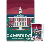 Rompecabezas de 1000 Piezas de Cambridge Massachusetts para Adultos, Juego Educativo de Entrenamiento Cerebral, Regalo Sorpresa Ideal para Seres Queridos, tamaño 50x75cm