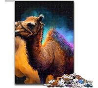 Rompecabezas de 1000 Piezas de Camello de Madera, Padres, Parejas y Amigos a Partir de 14 años, 50x75cm, Ideal para decoración del hogar, Entrenamiento Mental y Regalos navideños