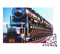 Rompecabezas de 1000 Piezas de camión de Transporte Pesado, camión de Tren, vehículo híbrido para Adultos, Juego Educativo, Hermosa decoración, para, cumpleaños, 70x50cm, Regalos