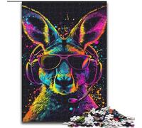 Rompecabezas de 1000 Piezas de Canguro con Auriculares, de Madera, para Adolescentes, Juegos educativos Familiares, decoración del hogar, Regalo (tamaño 50x75cm)