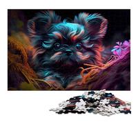 Rompecabezas de 1000 Piezas de caniche para Adultos, Rompecabezas difíciles, decoración del hogar, 50x75cm/19,68x29,52 Pulgadas.