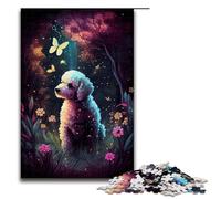Rompecabezas de 1000 Piezas de caniches en el Bosque para Adultos, Divertidos Rompecabezas para Toda la Familia, Juego Familiar para aliviar el estrés, Rompecabezas difícil de desafío, 1000 Piezas