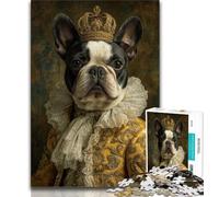 Rompecabezas de 1000 Piezas de Capitán Pirata Bulldog Francés para Adultos, Regalo, Juegos educativos, decoración del hogar, Ideal para Toda la Familia 75x50cm