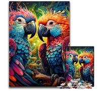 Rompecabezas de 1000 Piezas de cartón con diseño de Loro Colorido para Adultos, desafiante Rompecabezas de Bricolaje, Juego Familiar Perfecto o Regalo Decorativo de 26x38cm/10,23x14,96 Pulgadas.