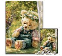 Rompecabezas de 1000 Piezas de cartón con diseño de Osito de Peluche, un desafío para Adolescentes, Ideal para una Noche de Juegos en Familia, 26x38cm