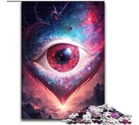 Rompecabezas de 1000 Piezas de cartón con Forma de corazón cósmico y Ojo, tamaño 26x38cm, un desafiante Rompecabezas para Adolescentes, diversión para la Noche de Juegos en Familia.