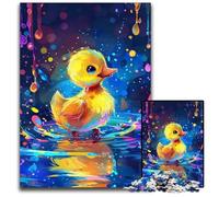 Rompecabezas de 1000 Piezas de cartón con un Lindo Patito Amarillo para Adultos, Rompecabezas para la Mente y decoración del hogar, Vacaciones, 26x38cm/10,23x14,96 Pulgadas