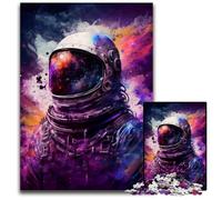 Rompecabezas de 1000 Piezas de cartón de Astronauta Espacial. Un desafío para la Mente, Actividad Familiar, decoración del hogar, Regalo navideño. 26x38cm/10,23x14,96 Pulgadas.