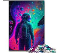 Rompecabezas de 1000 Piezas de cartón de Astronauta Surrealista para Adultos tamaño 26x38cm, cumpleaños y festividades
