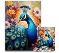 Rompecabezas de 1000 Piezas de cartón de Pavo Real, Ideal para Relajarse y desafiar, decoración Colorida para el hogar, Regalo Ideal para Amigos, 26x38cm/10,23x14,96 Pulgadas.