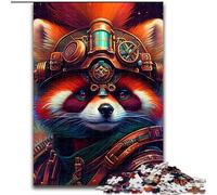 Rompecabezas de 1000 Piezas de cartón de Red Panda Warrior para Adultos, tamaño 26x38cm, desafiante Rompecabezas para Adolescentes, diversión para la Noche de Juegos en Familia.