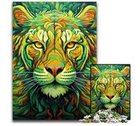 Rompecabezas de 1000 Piezas de cartón de Tigre Amarillo para Adultos, desafiante Rompecabezas de Bricolaje, Juego Familiar Perfecto o Regalo Decorativo de 26x38cm/10,23x14,96 Pulgadas.