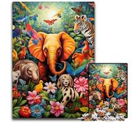 Rompecabezas de 1000 Piezas de cartón del Mundo Animal para Adultos, desafiante Rompecabezas de Bricolaje, Juego Familiar Perfecto o Regalo Decorativo, 26x38cm/10,23x14,96 Pulgadas
