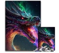 Rompecabezas de 1000 Piezas de cartón del Rey Serpiente Dragón Cósmico para Adultos Regalo Ideal para Adolescentes, Parejas y Amigos para cumpleaños y Navidad 26x38cm