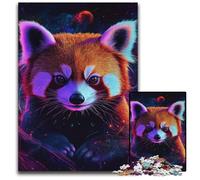 Rompecabezas de 1000 Piezas de cartón Galaxy Red Panda para Adultos, Juego de ingenio, Juego Interactivo Familiar, Apto para Mayores de 14 años, 26x38cm/10,23x14,96 Pulgadas.