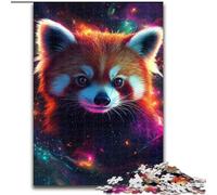 Rompecabezas de 1000 Piezas de cartón Galaxy Red Panda, tamaño 26x38cm, Juego de ingenio para decoración del hogar para Adolescentes e interacción Familiar.
