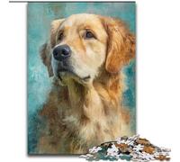 Rompecabezas de 1000 Piezas de cartón Golden Retriever Feliz, 26x38cm, para Adolescentes y diversión Familiar Juego de ingenio para Hacer tú Mismo