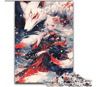Rompecabezas de 1000 Piezas de cartón para Adultos, el Dios de los Zorros Un desafío para Adolescentes, Ideal para una Noche de Juegos en Familia 1000 Piezas(26x38cm)