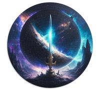 Rompecabezas de 1000 Piezas de cartón Redondo de Galaxia cósmica, diseño intrincado para Adolescentes, decoración DIY y diversión para estimular el Cerebro, 67,5 x 67,5 cm