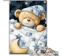 Rompecabezas de 1000 Piezas de cartulina con diseño de Osito de Peluche durmiendo Ideal para cumpleaños y Vacaciones Tamaño 38x26cm