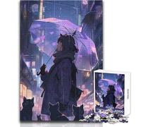 Rompecabezas de 1000 Piezas de Cat Lady in The Cat World para Adolescentes, Aprendizaje Consciente, Juego Divertido, Celebraciones alegres, tamaño 38x26cm