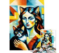 Rompecabezas de 1000 Piezas de Catwoman con Retrato de Gato para Adolescentes Ideal para cumpleaños Navidad y diversión Familiar Juego Imposible para Mayores de 14 años Juego de Rompecabezas