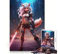Rompecabezas de 1000 Piezas de Catwoman Warrior para Adolescentes Ejercicio Mental,relajación y diversión Cierre Seguro Regalo Ideal para Las Fiestas (38x52cm)