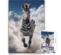Rompecabezas de 1000 Piezas de Cebra en una Nube, Juguete, Juego Intelectual, Aprendizaje, Regalo Educativo para cumpleaños, tamaño 38x26cm