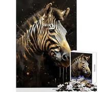 Rompecabezas de 1000 Piezas de Cebra Seres místicos Juguetes de decoración del hogar Regalo para cumpleaños Juego práctico Adecuado para decoración de Escritorio tamaño 38x26cm