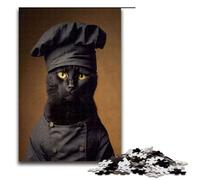 Rompecabezas de 1000 Piezas de Chef Cat para Adultos Rompecabezas de Madera Juego Educativo 75 x 50 cm