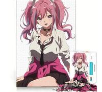 Rompecabezas de 1000 Piezas de Chica Anime con Cabello Rosa Juguete Creativo para desarrollar la Creatividad Cierre Seguro sin Piezas Sueltas Actividad para Compartir en Familia (50x75cm)