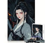 Rompecabezas de 1000 Piezas de Chica Anime con dragón para Adultos Ideal para Mentes ágiles y fáciles de Usar Ajuste Firme Regalo Festivo (38x52cm)