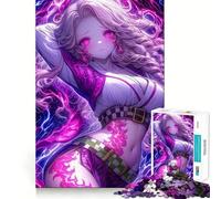 Rompecabezas de 1000 Piezas de Chica Anime con Energía Rosa Diversión para Entrenar el Cerebro Encaje Huecos Actividad para Compartir con Seres Queridos (38x52cm)